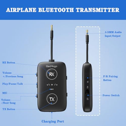 Airplane Bluetooth Adapter for Headphones