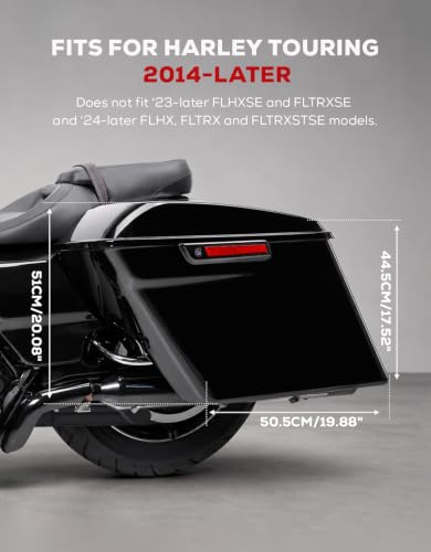 Motorcycle 5" Stretched Saddlebags Fit For Harley Touring 2014 (2 Count)