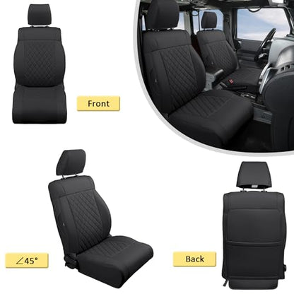 Wrangler JK Seat Covers Custom Fit for Jeep Wrangler (4 Count)