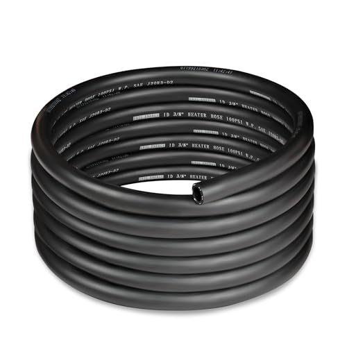 3 8" Heater Hose Coolant Radiator Straight 100PSI SAE 20R3 15FT Black