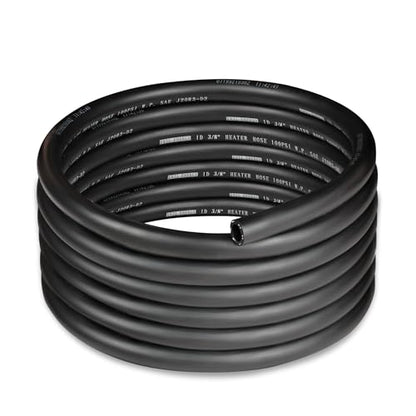 3 8" Heater Hose Coolant Radiator Straight 100PSI SAE 20R3 15FT Black