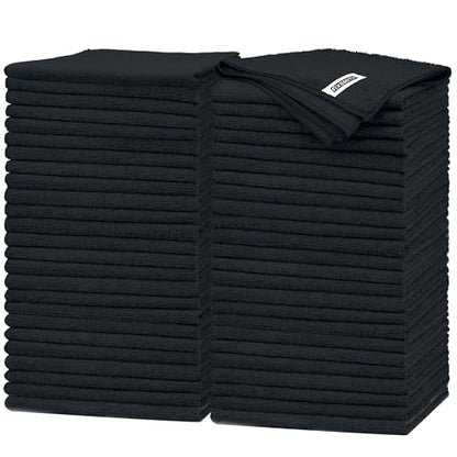 Black Microfiber Cleaning Cloth (50 Count)