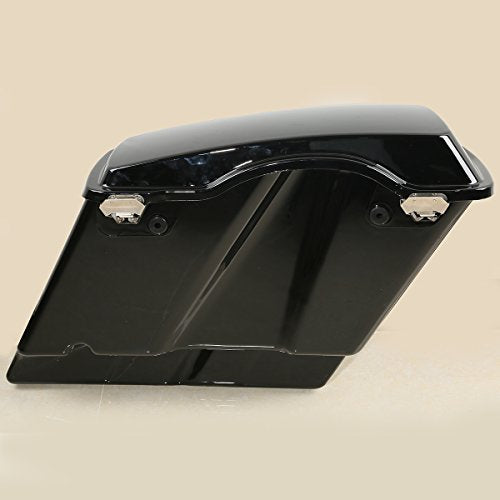 Motorcycle 5" Stretched Saddlebags with Black Conversion Brackets Fit For Harley Softail Deluxe Heritage Softail 1984