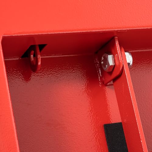 Large Tool Box Truck Bed Toolboxes Steel Heavy Duty Waterproof Free Assemble Tool Organizer Chest Cabinet Toolbox with Side Handles for Pick Up Trucks RV Trailer