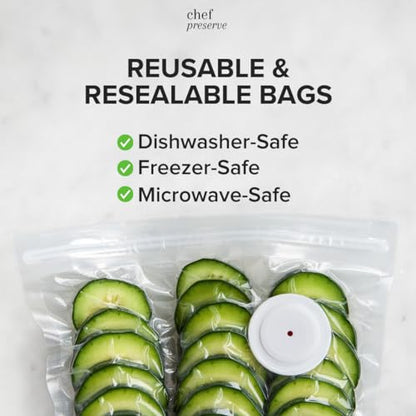 Compact Vacuum Sealer for Food (30 Count)