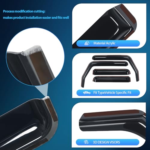 in Channel Rain Guards for Jeep Wrangler JK 2007