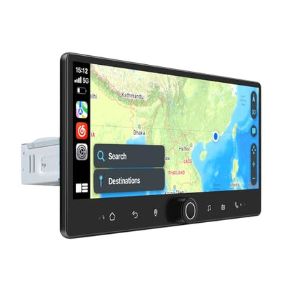 12.3" Single Din Touchscreen Radio Android 13 Head Unit with Carplay and Android Auto Detachable Car Stereo with Bluetooth