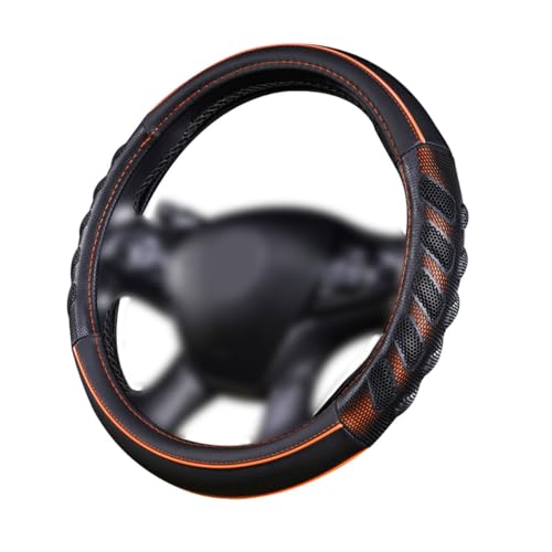 car Steering Wheel Cover Faux Leather Massage Universal fit 3D Honeycomb Hole Anti