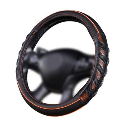car Steering Wheel Cover Faux Leather Massage Universal fit 3D Honeycomb Hole Anti