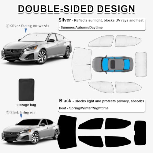 6pcs Sun Shades for Nissan Altima 2019 (6 Count)