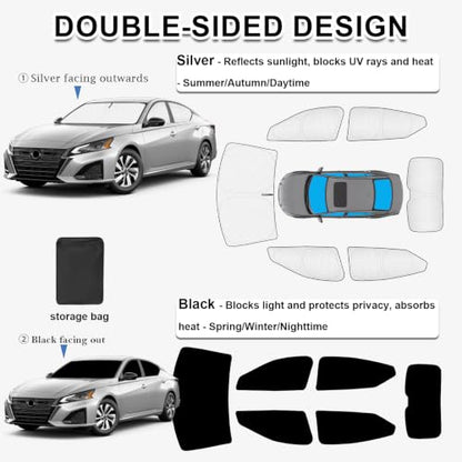 6pcs Sun Shades for Nissan Altima 2019 (6 Count)
