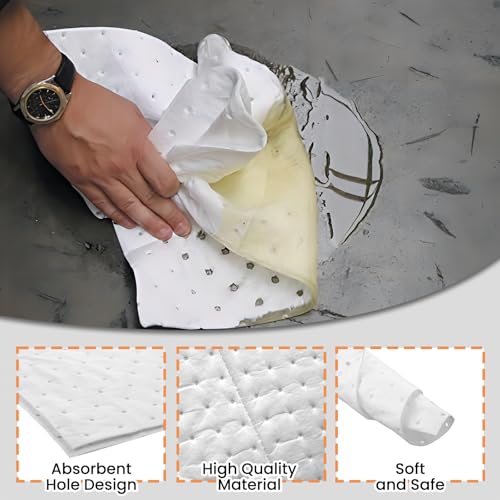 15"x18" Oil Absorbent Pads 200 Pack (200 Count)