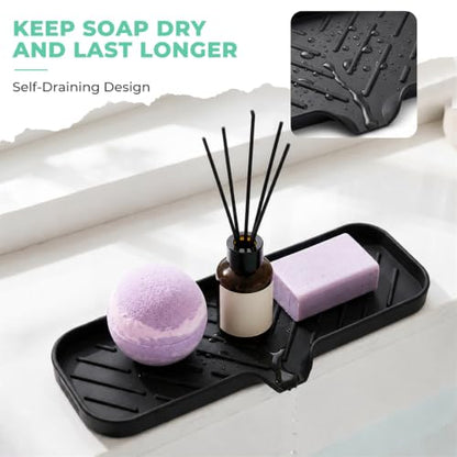 Silicone Soap Dish with Drain Spout
