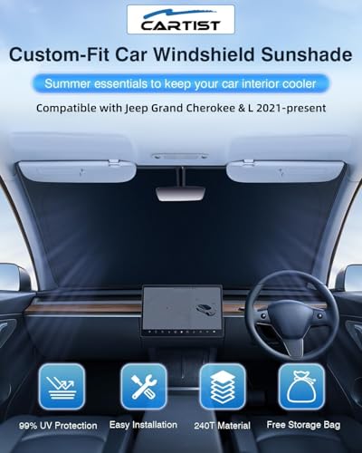 Windshield Sun Shade Fit for Jeep Grand Cherokee