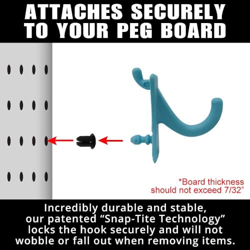 PegPro® J Hooks Kit for Standard “Wood Fiber” pegboard (24 Count)