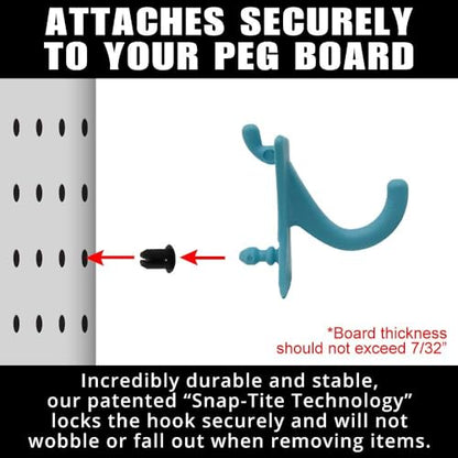 PegPro® J Hooks Kit for Standard “Wood Fiber” pegboard (24 Count)