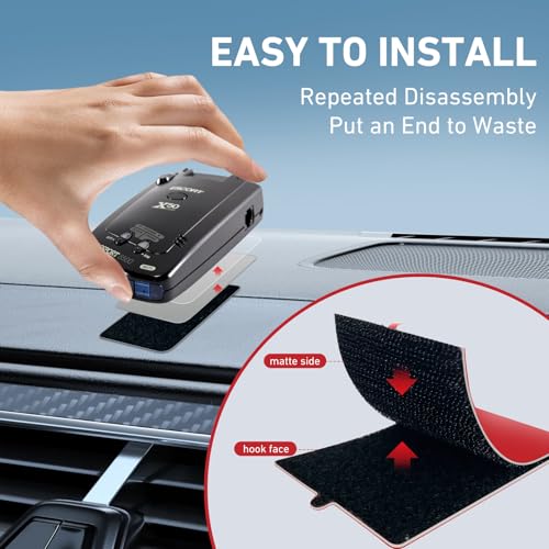 Radar Detector Bracket with Dashboard Hook Ring Installation (2 Count)