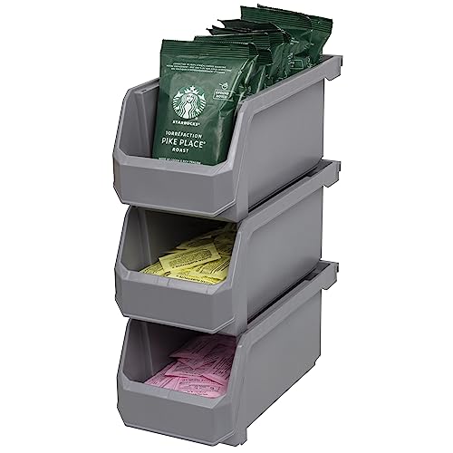 Medium Stackable Plastic Storage Bins