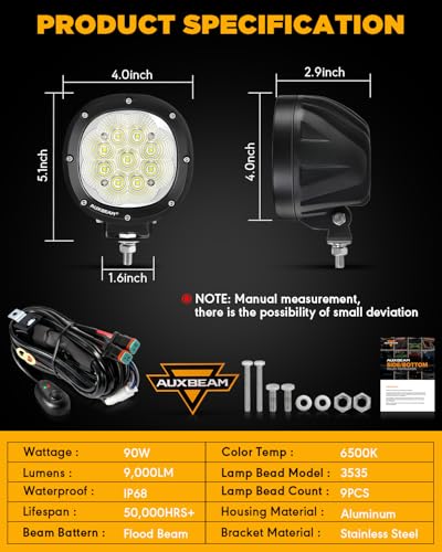 P4 Series 4 Inch LED Pod Lights (2 Count)
