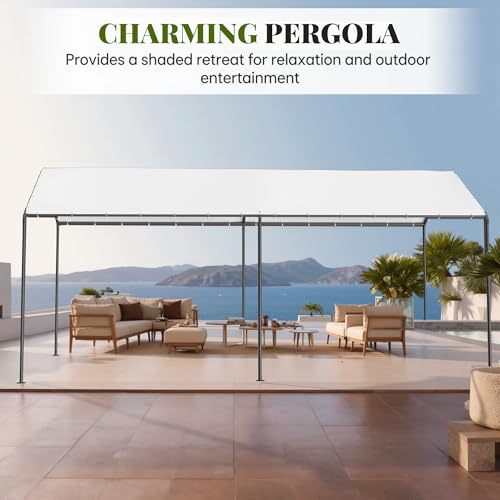 Carport 10x20 FT Heavy Duty Carport Canopy Tent Waterproof