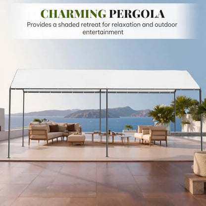 Carport 10x20 FT Heavy Duty Carport Canopy Tent Waterproof