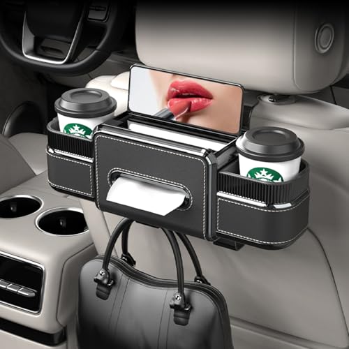 Rear Seat Cup Holder Back Seat Car Organizer 6 in 1 Multifunctional (72 Count)