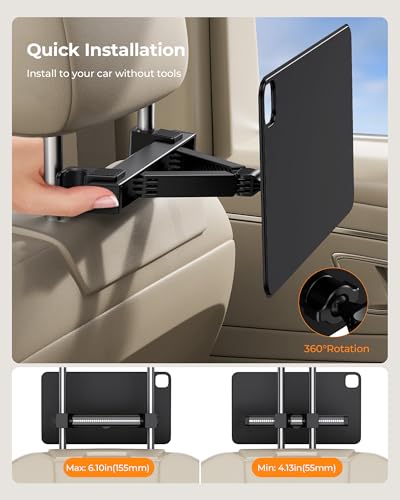 Magnetic iPad Holder for Car Headrest
