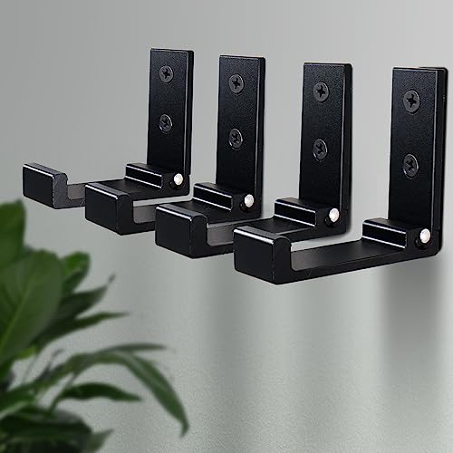 Folding Coat Hooks 4pcs Foldable Hook Wall Mounted for Hanging Coat (4 Count)