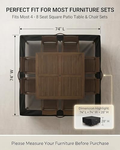 Outdoor Patio Furniture Cover Square