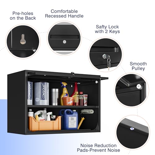Metal Garage Wall Cabinet with Doors and Shelves