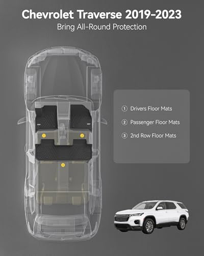 Floor Mats Custom Fit for Chevrolet Traverse 2018