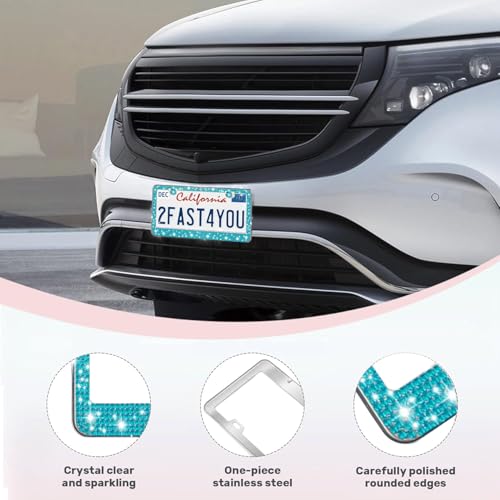 2 Pack License Plate Frames for Women