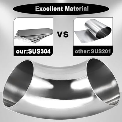 Stainless 4 Inch 90° Mandrel Bend Elbow