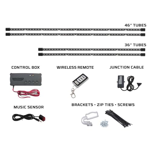 4pc Million Color Wireless LED Car Underglow Lighting Kit