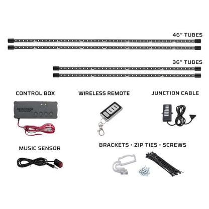 4pc Million Color Wireless LED Car Underglow Lighting Kit