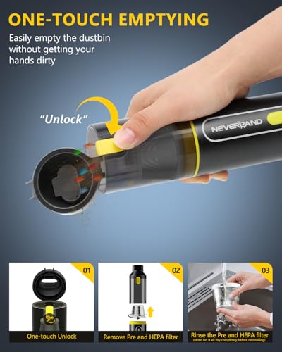 Car Vacuum 20000Pa Powerful Suction Mini Vacuum Cleaner Blowing & Inflating 4
