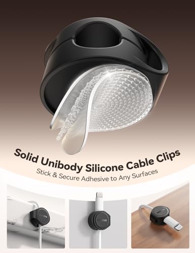 8 Pack Silicone Cord Organizer Magnetic Cable Clips (8 Count)