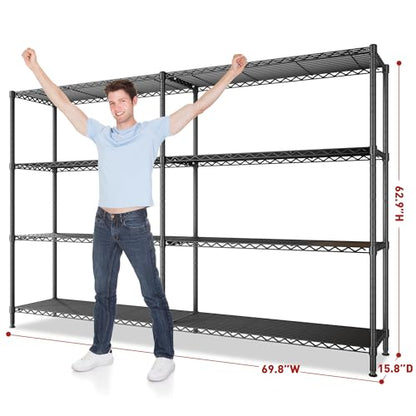 4 Tier Heavy Duty Wire Shelving