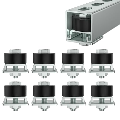 Trolley Roller Wheels Limit Trolley Assembly Positioning for Unistrut Strut Channel with 1 (8 Count)