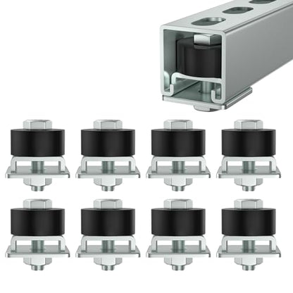 Trolley Roller Wheels Limit Trolley Assembly Positioning for Unistrut Strut Channel with 1 (8 Count)