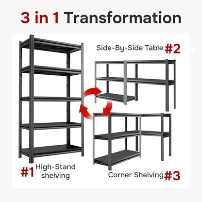 16" W Convertible Garage Shelving
