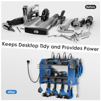 Wall Mount Modular Tool Charging Organizer