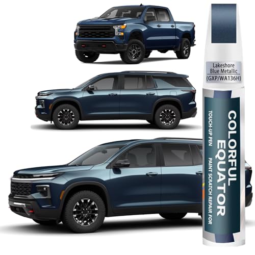 GXP/WA136H Lakeshore Blue Metallic) Touch Up Paint Compatible with Chevrolet, Car Paint Pen Scratch Repair Two-In-One Touch Up Paint, Premium Car Scratch Remover for Deep Scratches