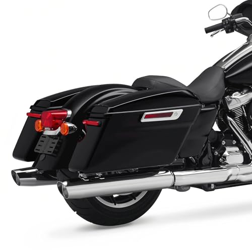 Motorcycle Hard Saddlebags Vivid Black Saddle Bags Trunk W (2 Count)