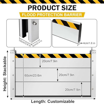 Reusable Heavy Duty Aluminum Flood Barriers for Home Exterior