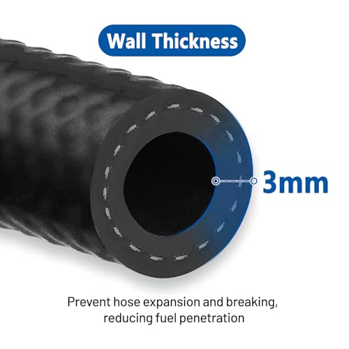 Rubber Fuel Hose Line Push Lock 3 (5 Foot)