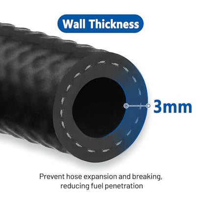Rubber Fuel Hose Line Push Lock 3 (10 Foot)