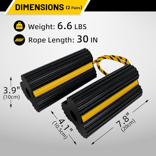 2 Pairs Wheel Chocks Heavy