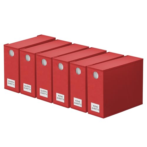 6 Pack Bed Sheet Organizers and Storage (6 Count)
