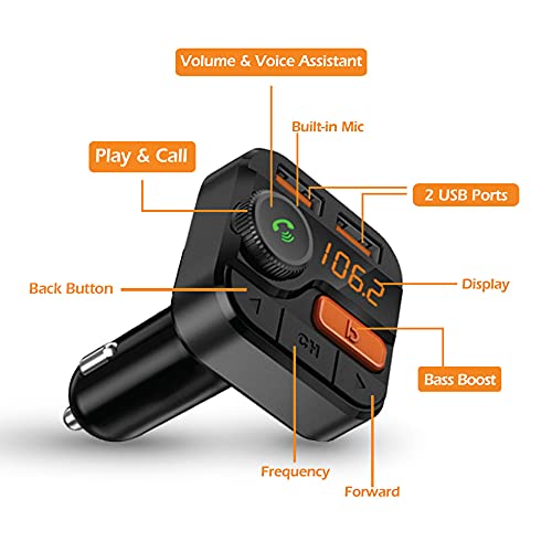 Digital Lifestyle Accessories Armor All Wireless Bluetooth FM Transmitter with Dual Port USB Charging